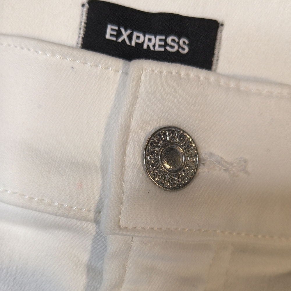 High Rise Skinny w/27.5" Inseam Express Women’s White Jeans Size 16 sac333 - Picture 2 of 4